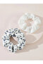 Set of 2 - Floral Print Hair Scrunchies - 7