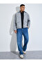 Grey Solid Classic Snap Button Workwear Jacket - 2