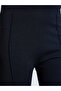 Girls Black Solid Fit and Flared Leggings with Pintuck Detail - 3