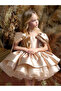 Girls Off Shoulder Bow Sleeve Dress - 2