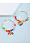 Set of 2 - Rainbow Heart Beaded Bracelets - 4