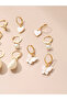 Set of 6 - Conch and Heart Hoop Earrings - 4