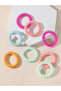 Set of 8 - Spiral Elastic Hair Ties