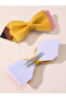 Set of 2 - Pencil Style Bow Hair Clips - 3