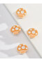 Pack of 4 - Orange Mushroom Hair Clips - 8