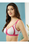 Grey and Pink Non-Padded Non-Wired Full Coverage T-Shirt Bra - 2