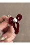 Set of 2 - Velvet Bow Pearl Claw Clip - 5