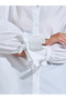 Off White Solid Tie-Up Detail Cuffed Long Sleeves Shirt - 5