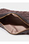 Coffee Brown Woven Saddle Bag - 4