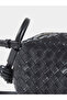 Black Woven Shoulder Bag - 3
