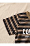 Boys Multi-Color Striped Slogan Print T-Shirt and Shorts Set - 4