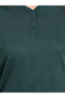 Cotton V Neck Button Front T-Shirt and Pyjama Set - 3