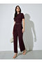 Brown Solid Wide Leg Pocket Details Trousers