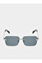 Black Rimless Square Sunglasses - 3
