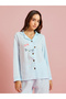 Blue Cat Graphic Shirt and Pyjama Set - 2