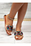 Bronze Embellished Flat Sandals - 2