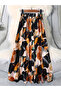 All Over Print A-Line Midi Skirt - 2
