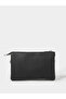 Black Studded Clutch Bag with Wrist Strap - 3