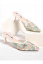 Green Sequin Pointed Toe Mules - 5
