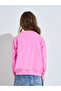 Girls Pink Graphic Print Oversized Sweatshirt - 4
