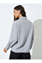 Grey Solid Long Sleeves Tie-Neck Casual Blouse - 5