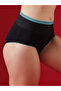 Black High Waist Cotton Blend Tummy Tucker Hipster - 3