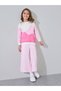 Girls Off white Graphic Print Color Block Oversized Sweatshirt - 2