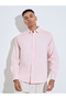 Light Pink Solid long Sleeves Shirt - 3