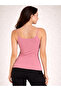 Pink Solid Soft Cotton Adjustable Strap Cami - 2