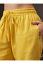 Yellow Textured Button Details Top and Pants Pyjama Set - 5