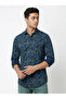 Teal Printed Shirt - 2