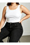 Plus Size White Sleeveless Top - 4