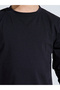Kids Black Cotton Long-Sleeve T-Shirt and Joggers Set-Unisex - 3