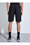 Black Activewear Sports Shorts with Drawstring - 4