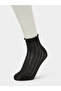 Pack of 3 - Multi-Color Ribbed Ankle Socks with Scalloped Trim - 6