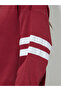 Red Regular Fit Striped Sleeve Sweatshirt - 4
