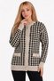 Women's Knitwear Cardigan with Pearl Buttons and Stylish Pocket Details - 3