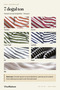 Striped Washed Linen Look 100% Cotton Fabric 235 cm Beige - 7