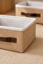 2-Piece Lidless Jute Organizer m Size 30X23X13 cm In-Cabinet Shelf Bathroom Textile Organizer Storage Box - 3