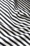 Striped Washed Linen Look 100% Cotton Fabric 235 cm Black - 2