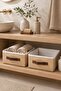 2-Piece Lidless Jute Organizer m Size 30X23X13 cm In-Cabinet Shelf Bathroom Textile Organizer Storage Box - 5