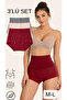 3-Piece Women's High Waist Corset Effect Firming Shaping Panties Set