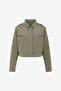 Women's Vintage Khaki Larissa Faux Suede Bomber - 7