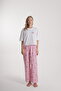 Women's Floral Detail Long Pajama Set - 2