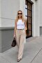 Women's Ribbed Look Thick Strap Basic Blouse Undershirt - 6