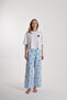 Women's Floral Detail Long Pajama Set