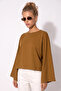 Women's Wide Sleeve T-Shirt Crew Neck Long Sleeve Cotton Relaxed Fit - 4