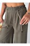 Gabardine Slim Belted Elastic Waist Trousers - 3