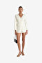 Women's Porcelain Cream Halsey Twill Tailord Crpd Jacket - 3