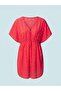 Women's Pareo 100% Cotton Beach Dress Solid Red - 2